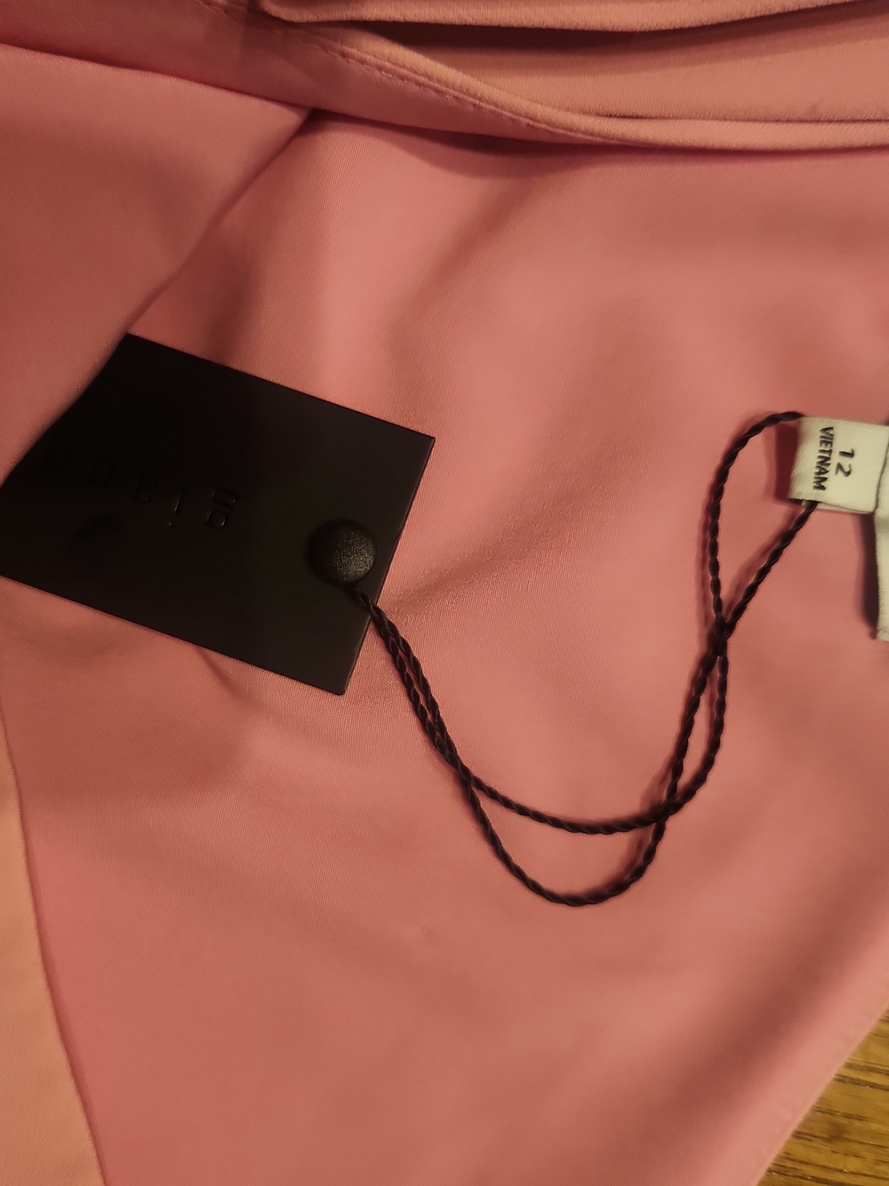 Gianni Bini Pink One Shoulder Bow Mini Dress Size 12 - Picture 5 of 5